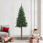 JUNG Vida Schlanker Weihnachtsbaum mit 300 LEDs mit Ständer Grün 210 cm