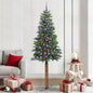 JUNG Vida Schlanker Weihnachtsbaum mit 300 LEDs mit Ständer Grün 210 cm