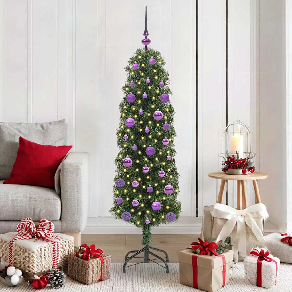 JUNG Vida Künstlicher Weihnachtsbaum mit 150 LEDs mit Ständer Grün 150 cm