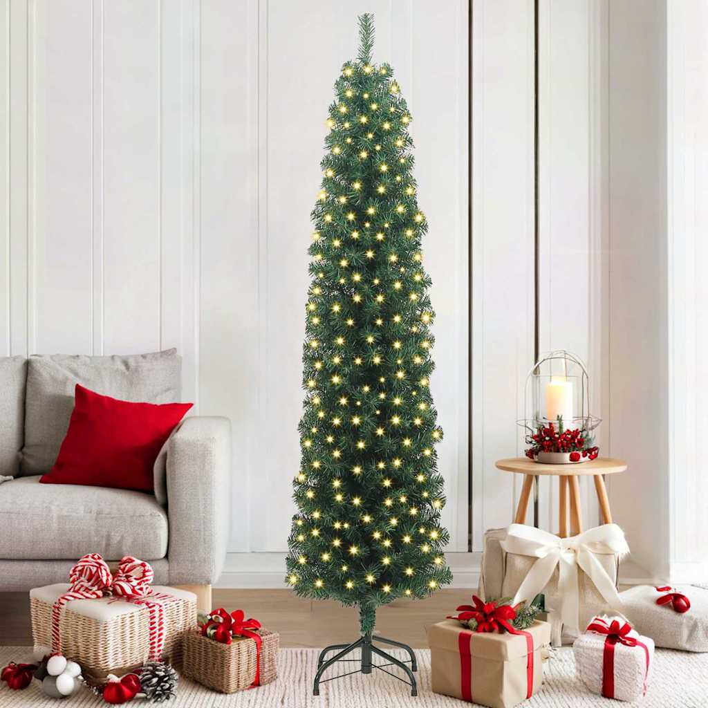 JUNG Vida Künstlicher Weihnachtsbaum mit 300 LEDs mit Ständer Grün 180 cm