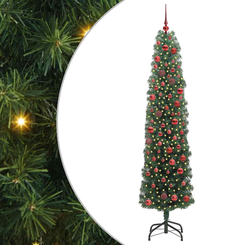 JUNG Vida Künstlicher Weihnachtsbaum mit 300 LEDs mit Ständer Grün 180 cm