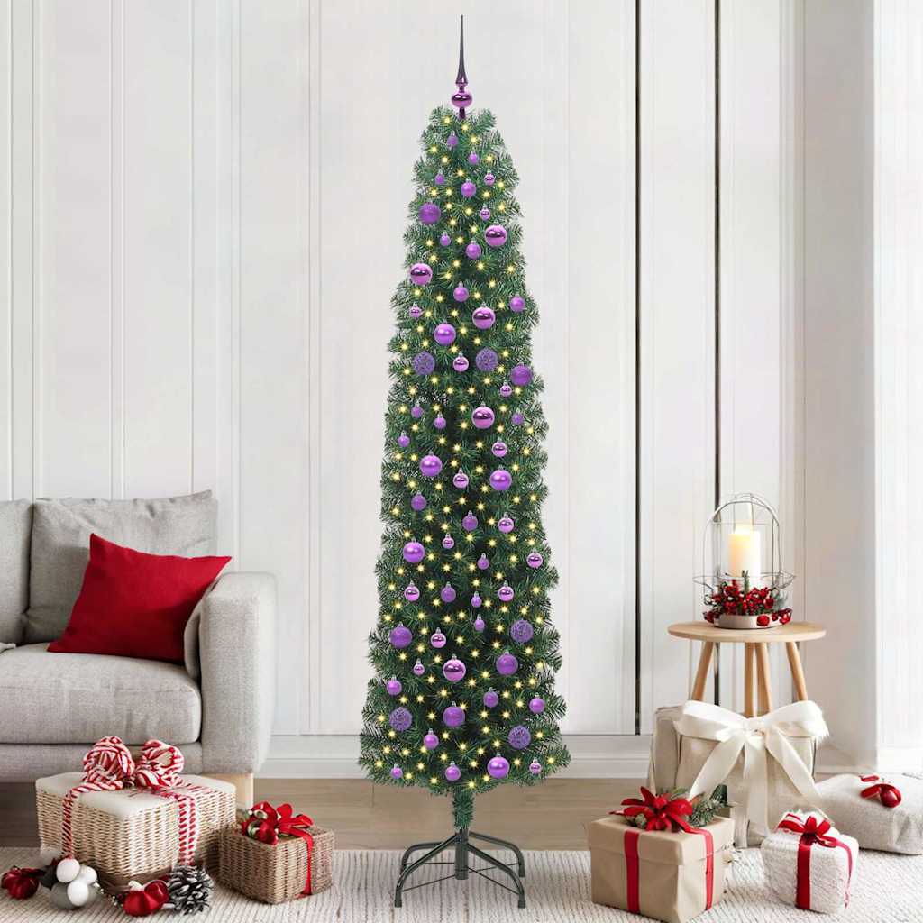 JUNG Vida Künstlicher Weihnachtsbaum mit 300 LEDs mit Ständer Grün 210 cm