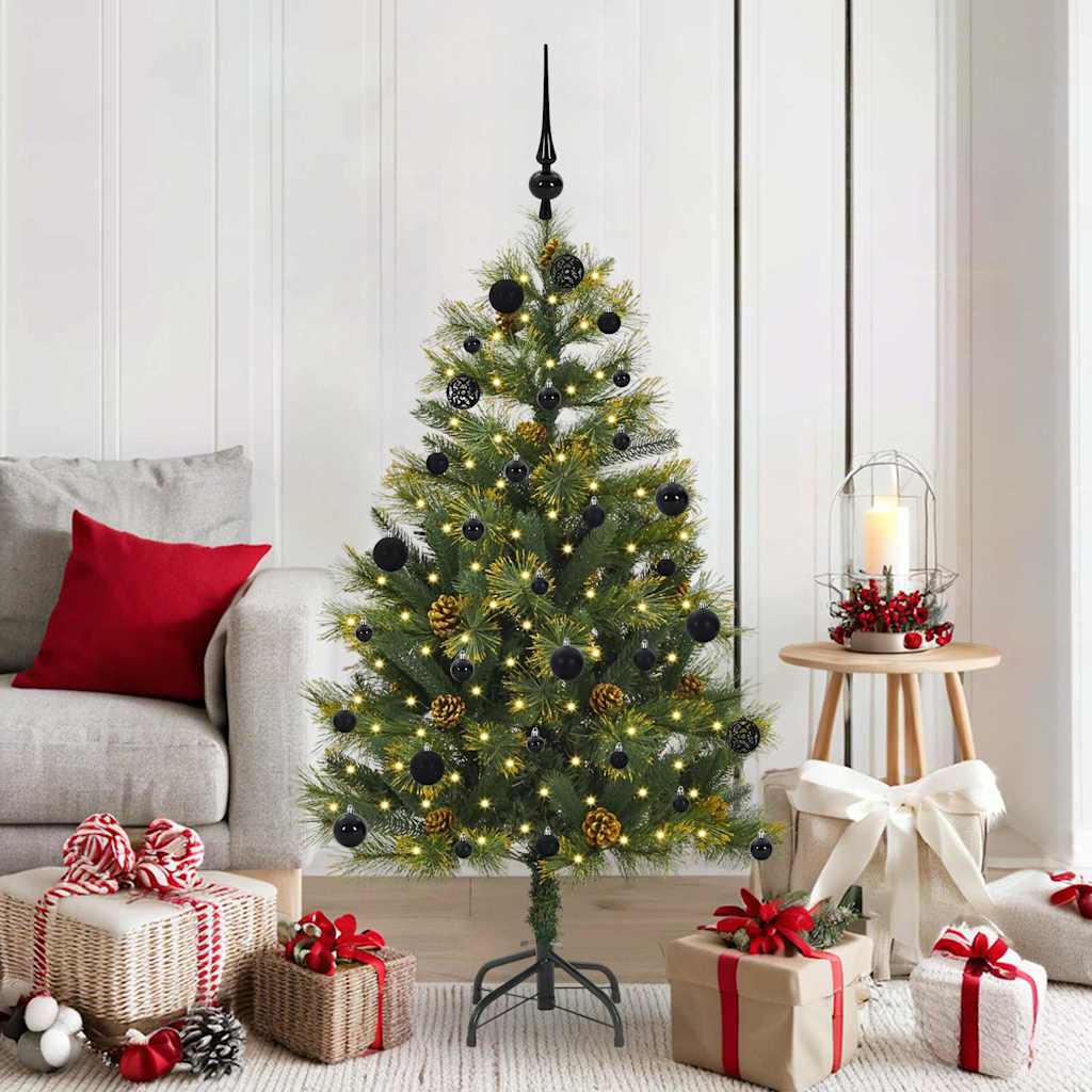 JUNG Vida Künstlicher klappbarer Weihnachtsbaum mit Tannenzapfen 150 cm