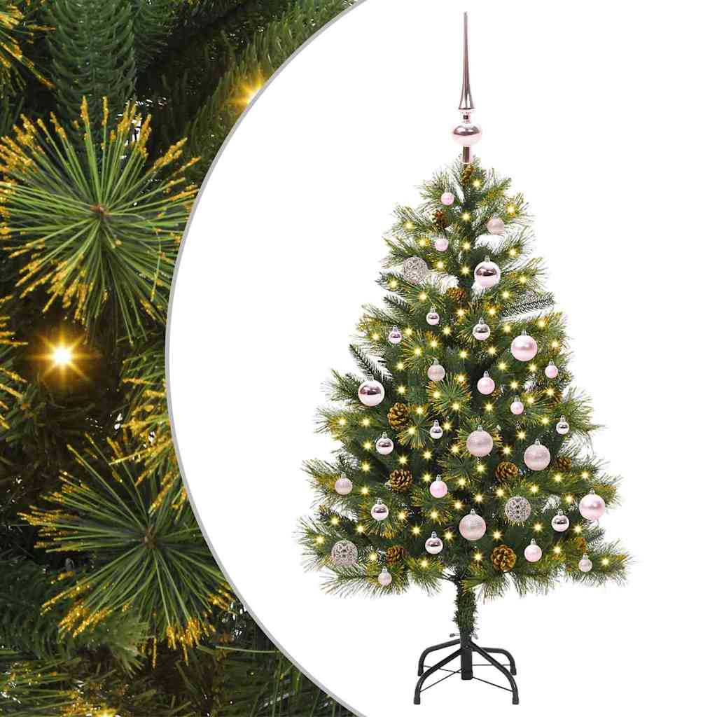 JUNG Vida Künstlicher klappbarer Weihnachtsbaum mit Tannenzapfen 150 cm