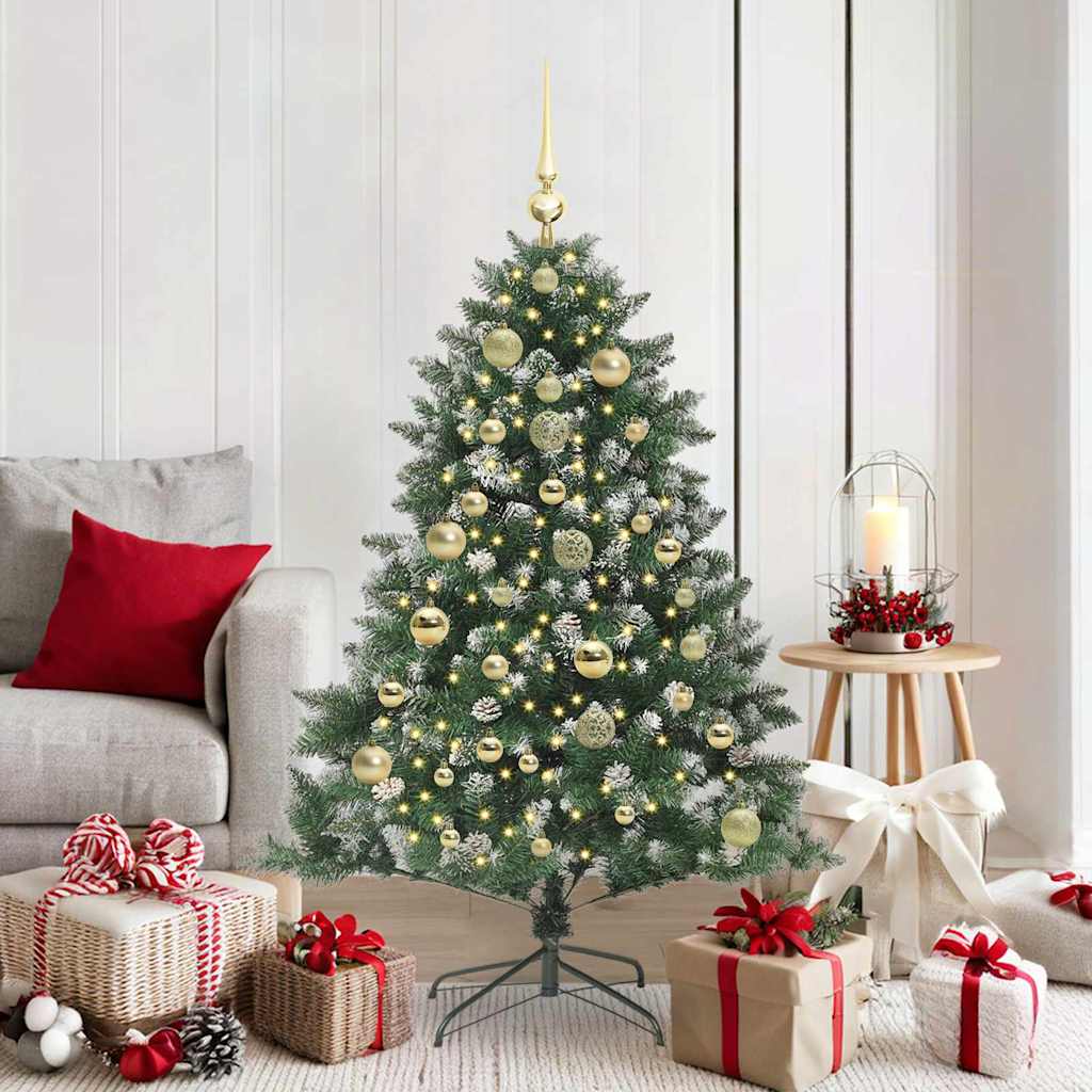 JUNG Vida Künstlicher Weihnachtsbaum mit 150 LEDs mit Ständer Grün 150 cm