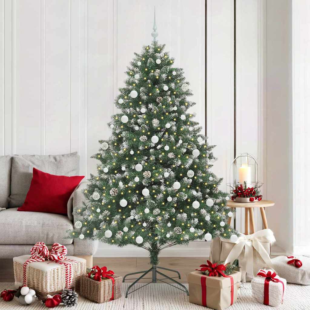 JUNG Vida Künstlicher Weihnachtsbaum mit 300 LEDs mit Ständer Grün 180 cm