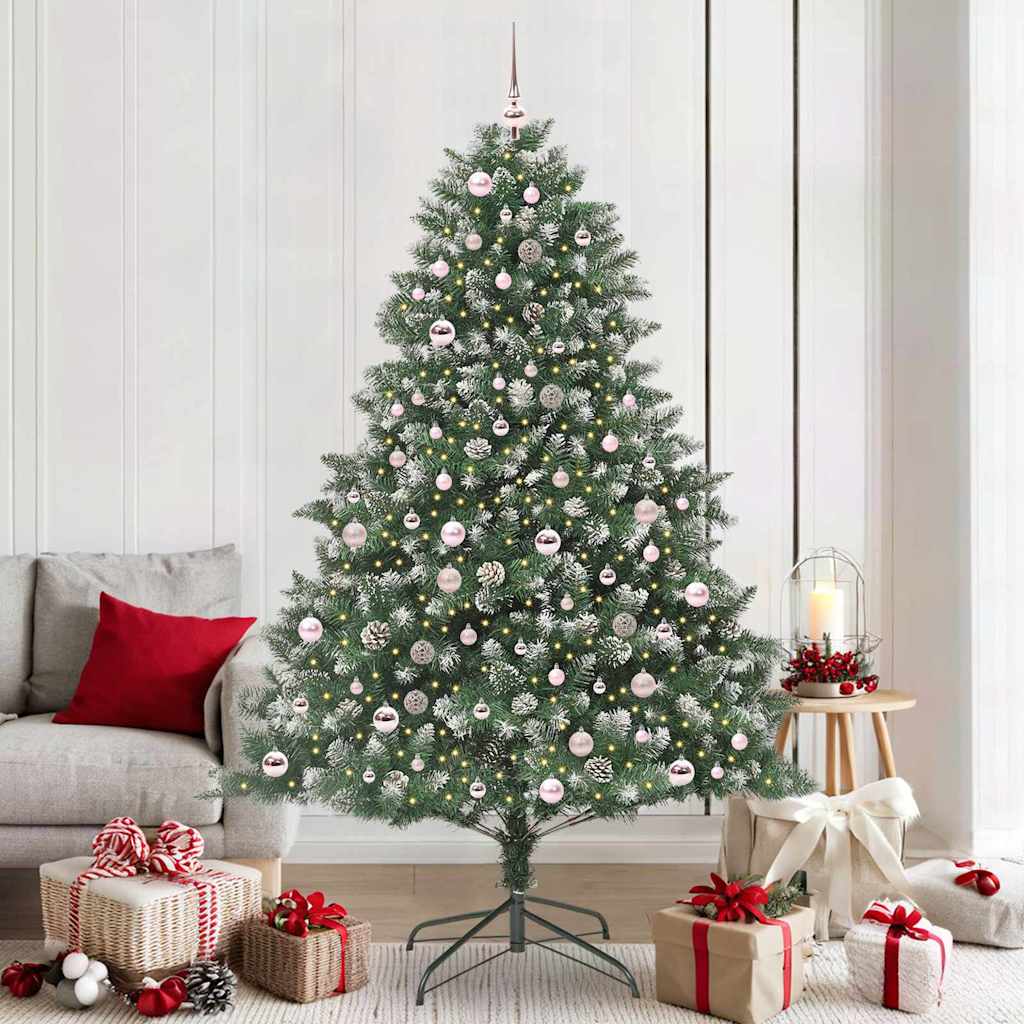 JUNG Vida Künstlicher Weihnachtsbaum mit 300 LEDs mit Ständer Grün 210 cm