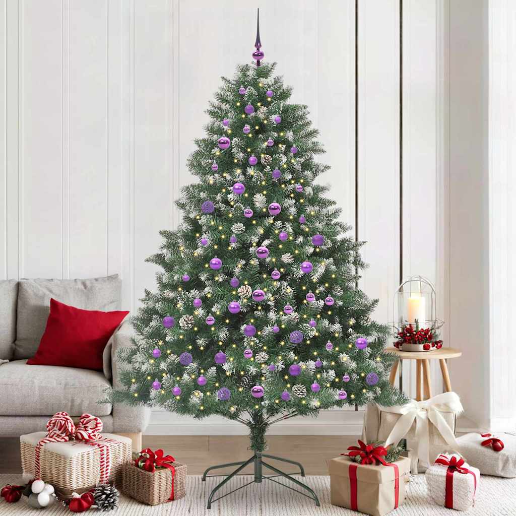JUNG Vida Künstlicher Weihnachtsbaum mit 300 LEDs mit Ständer Grün 210 cm