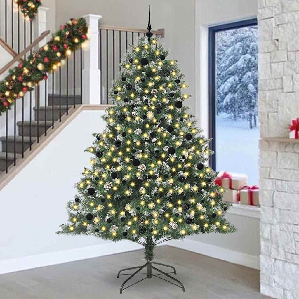 JUNG Vida Künstlicher Weihnachtsbaum mit 300 LEDs mit Ständer Grün 240 cm