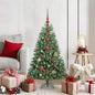 JUNG Vida Künstlicher klappbarer Weihnachtsbaum mit 150 LEDs Grün 120 cm