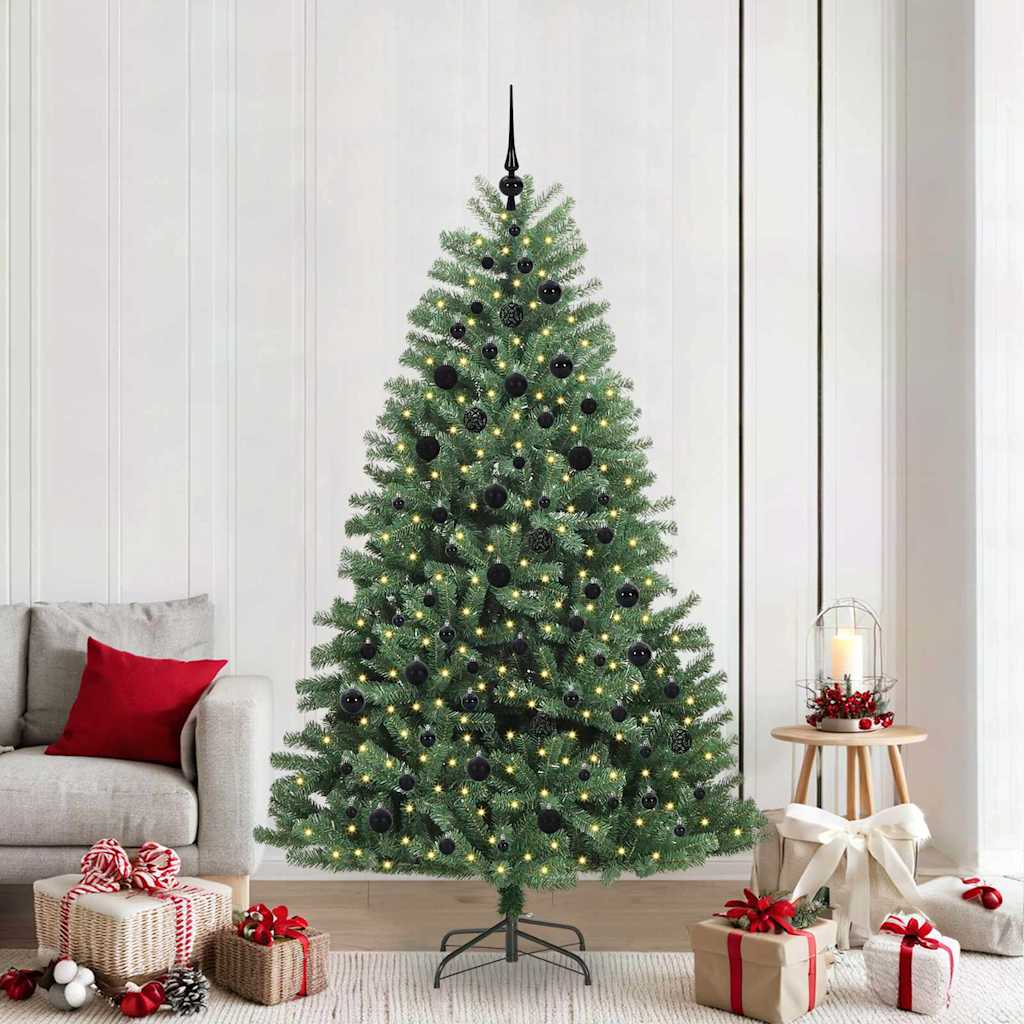 JUNG Vida Künstlicher klappbarer Weihnachtsbaum mit 300 LEDs Grün 210 cm