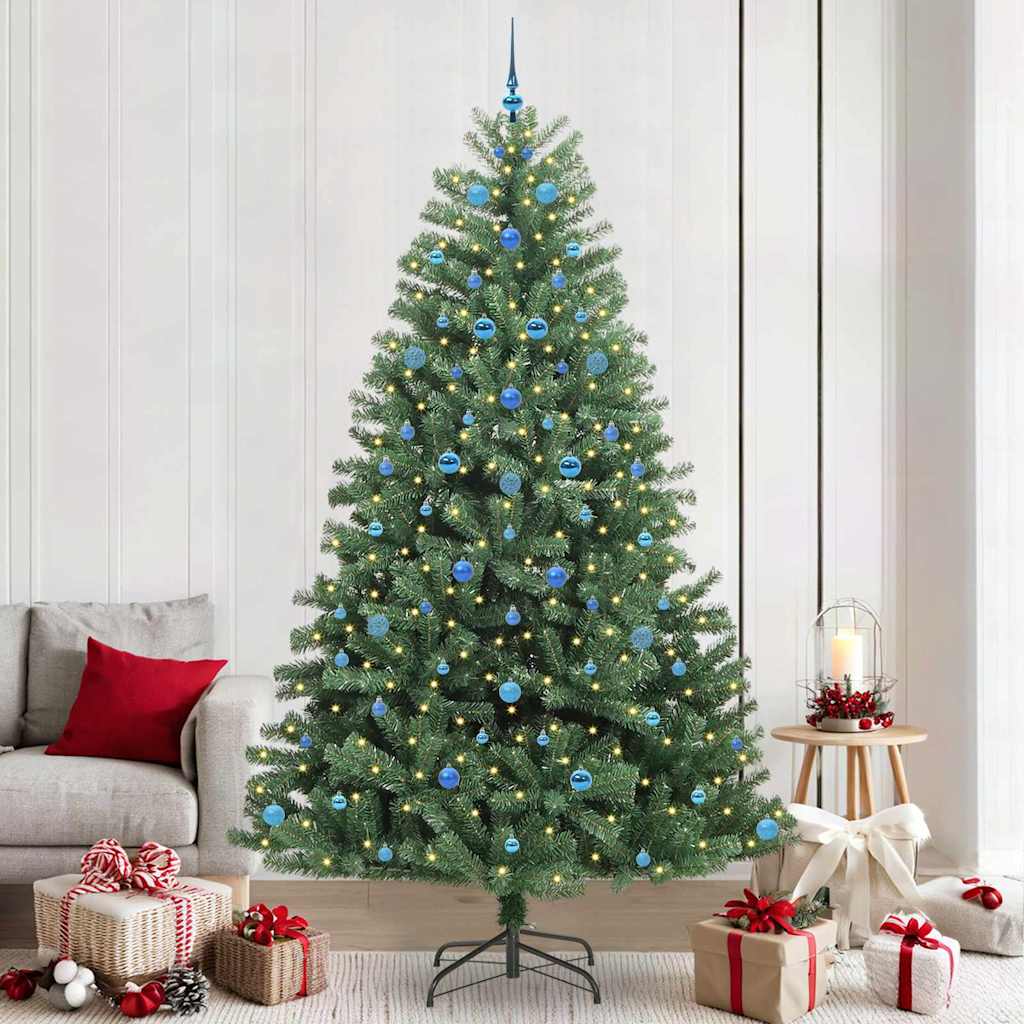 JUNG Vida Künstlicher klappbarer Weihnachtsbaum mit 300 LEDs Grün 240 cm