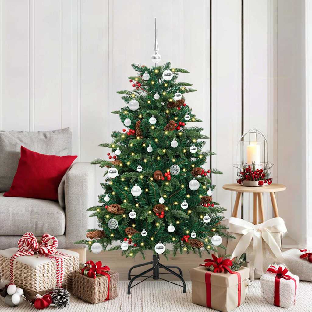 JUNG Vida Künstlicher Weihnachtsbaum mit 150 LEDs mit Ständer Grün 150 cm