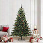 JUNG Vida Künstlicher Weihnachtsbaum mit 300 LEDs mit Ständer Grün 210 cm