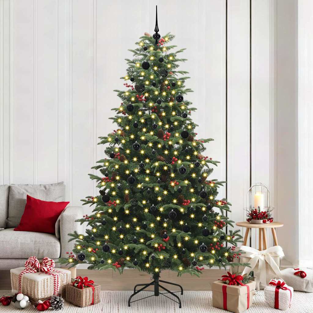 JUNG Vida Künstlicher Weihnachtsbaum mit 300 LEDs mit Ständer Grün 240 cm