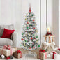 JUNG Vida Künstlicher klappbarer Weihnachtsbaum Grün und Weiß 150 cm