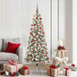 JUNG Vida Künstlicher klappbarer Weihnachtsbaum Grün und Weiß 180 cm