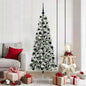 JUNG Vida Künstlicher klappbarer Weihnachtsbaum Grün und Weiß 180 cm