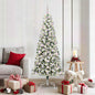 JUNG Vida Künstlicher klappbarer Weihnachtsbaum Grün und Weiß 180 cm