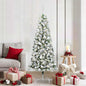 JUNG Vida Künstlicher klappbarer Weihnachtsbaum Grün und Weiß 180 cm