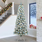 JUNG Vida Künstlicher klappbarer Weihnachtsbaum Grün und Weiß 240 cm