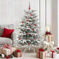 JUNG Vida Künstlicher klappbarer Weihnachtsbaum Weiß 150 cm PE und PVC