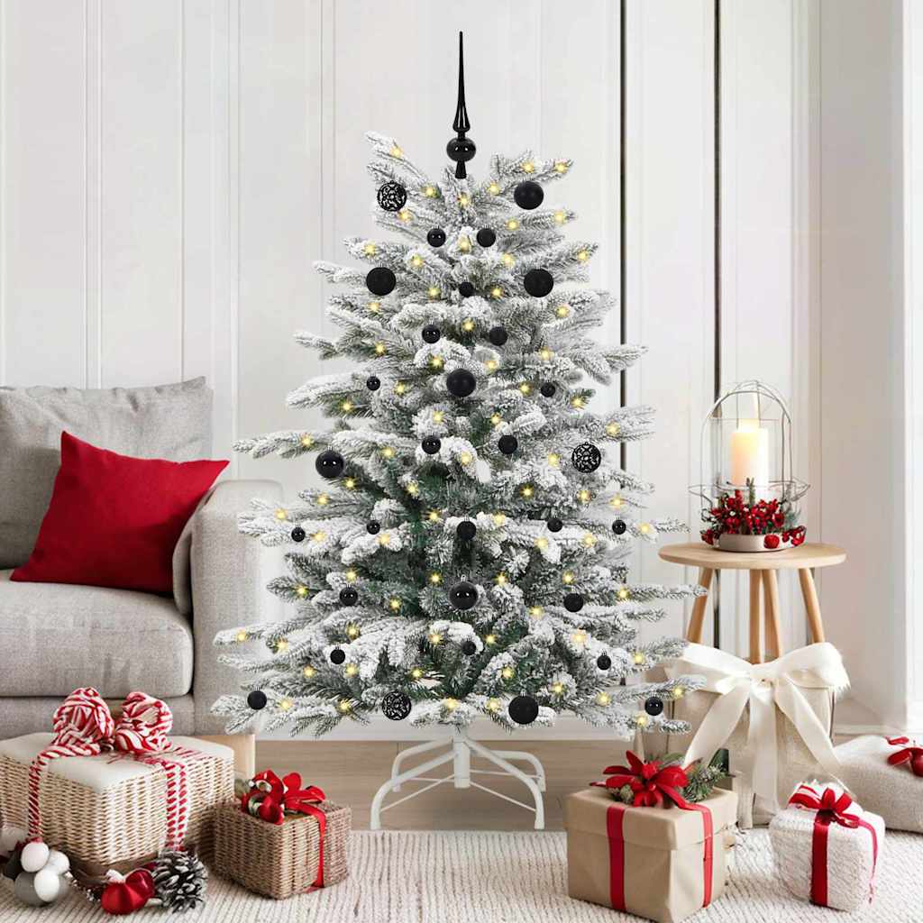 JUNG Vida Künstlicher klappbarer Weihnachtsbaum Weiß 150 cm PE und PVC