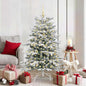 JUNG Vida Künstlicher klappbarer Weihnachtsbaum Weiß 150 cm PE und PVC