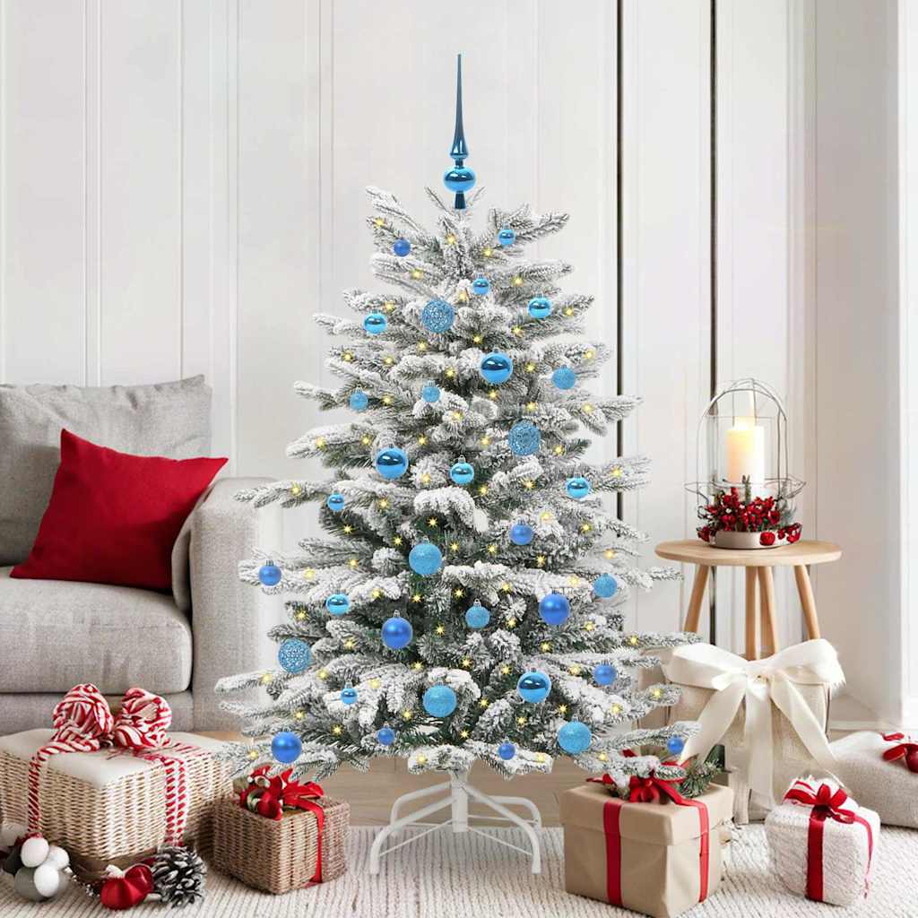 JUNG Vida Künstlicher klappbarer Weihnachtsbaum Weiß 150 cm PE und PVC