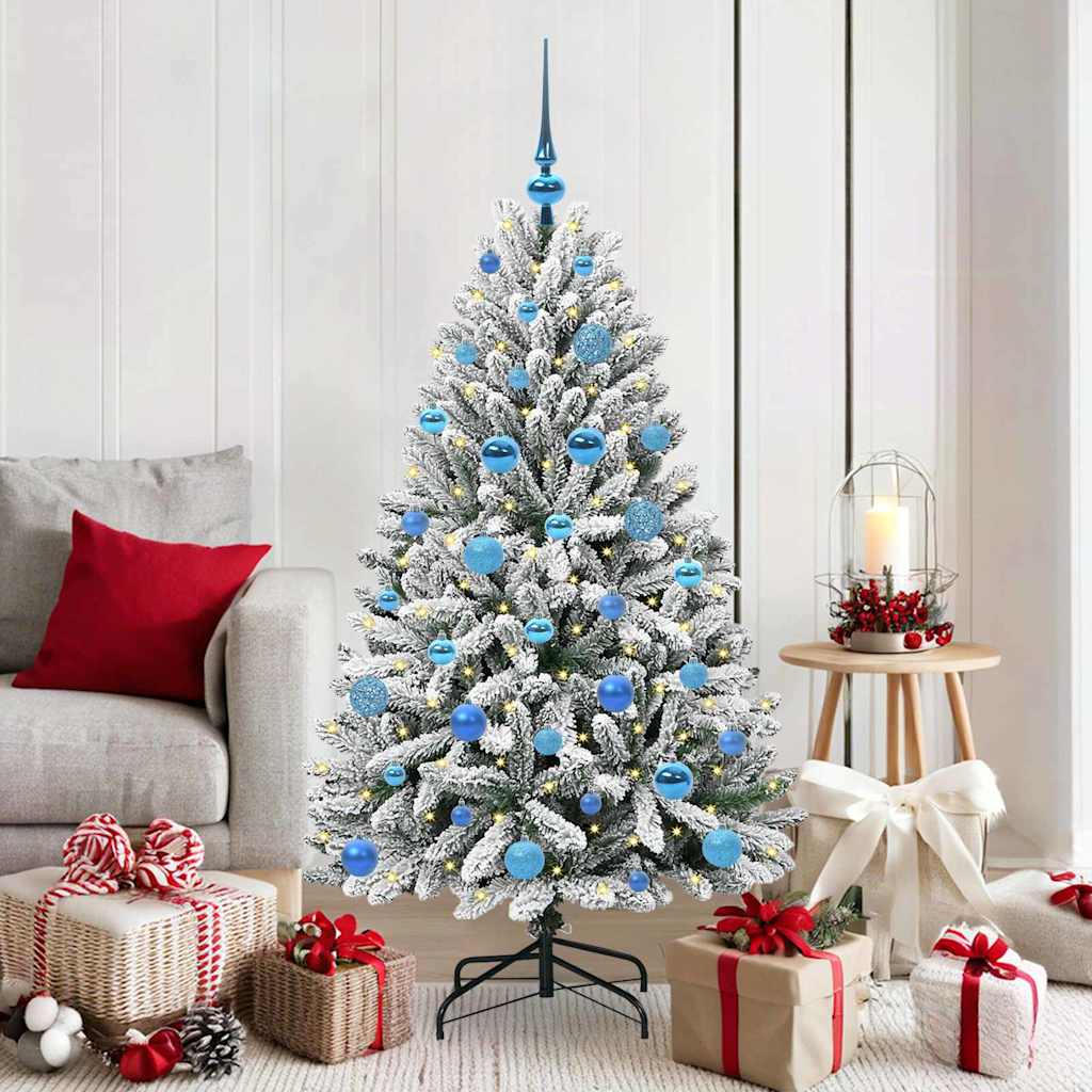 JUNG Vida Künstlicher Weihnachtsbaum Grün und Weiß 150 cm PVC und Metall