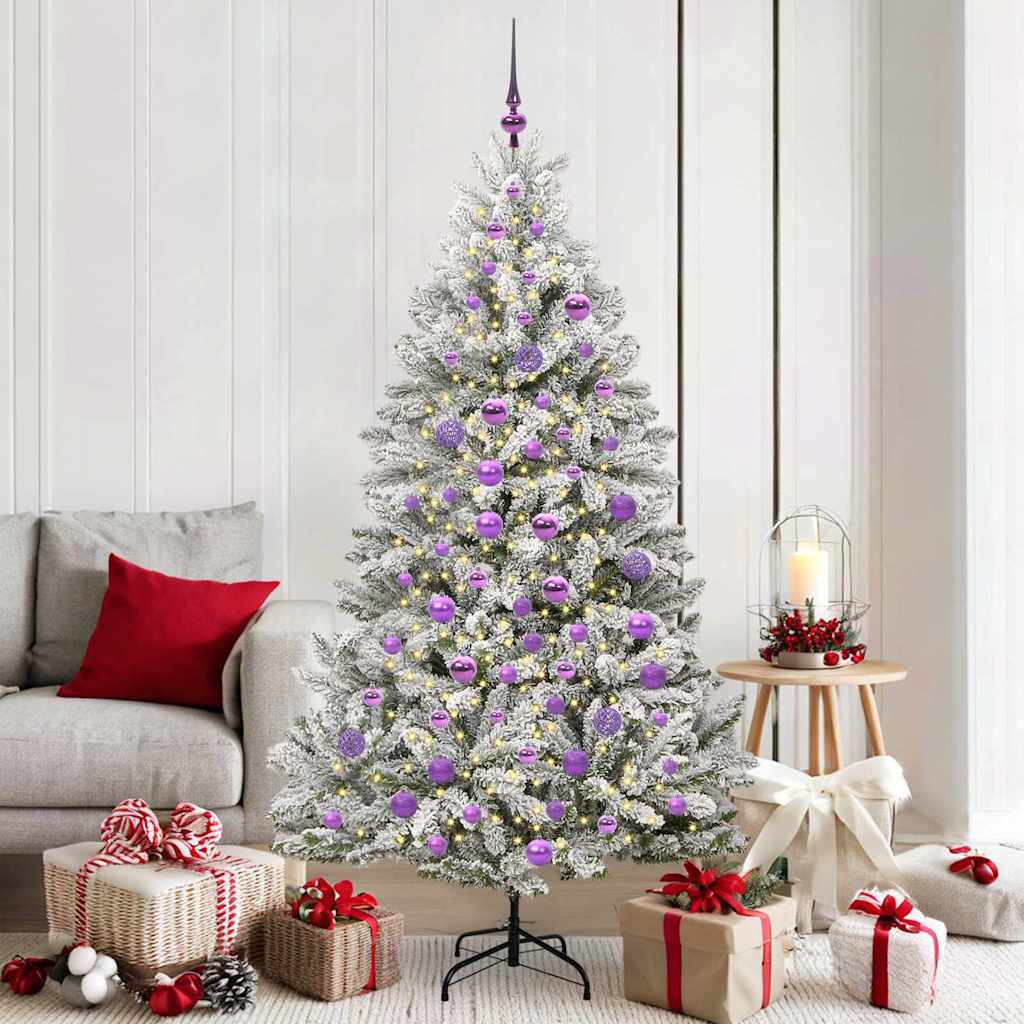 JUNG Vida Künstlicher Weihnachtsbaum Grün und Weiß 180 cm PVC und Metall