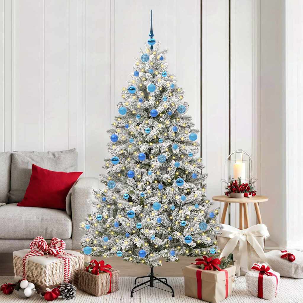 JUNG Vida Künstlicher Weihnachtsbaum Grün und Weiß 180 cm PVC und Metall
