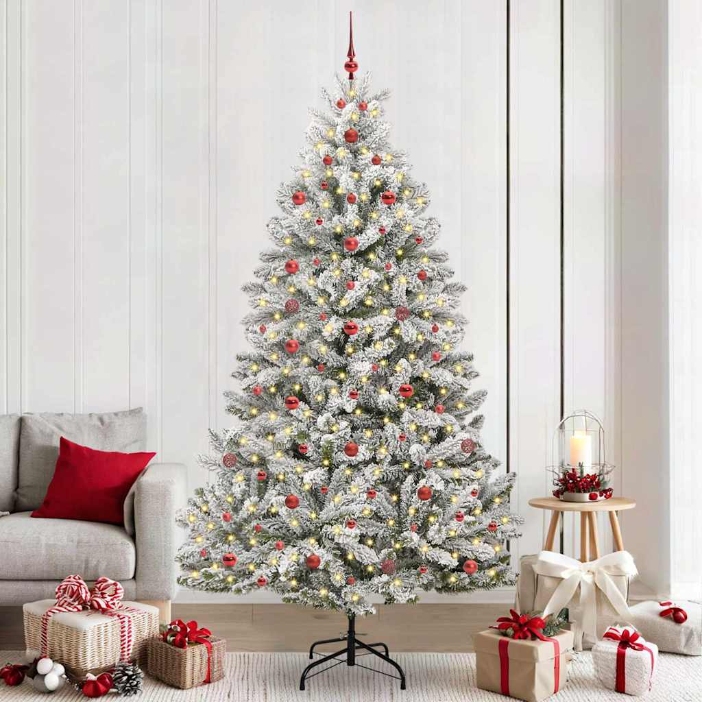 JUNG Vida Künstlicher Weihnachtsbaum Grün und Weiß 240 cm PVC und Metall