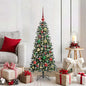 JUNG Vida Künstlicher Weihnachtsbaum mit 150 LEDs mit Ständer Grün 120 cm