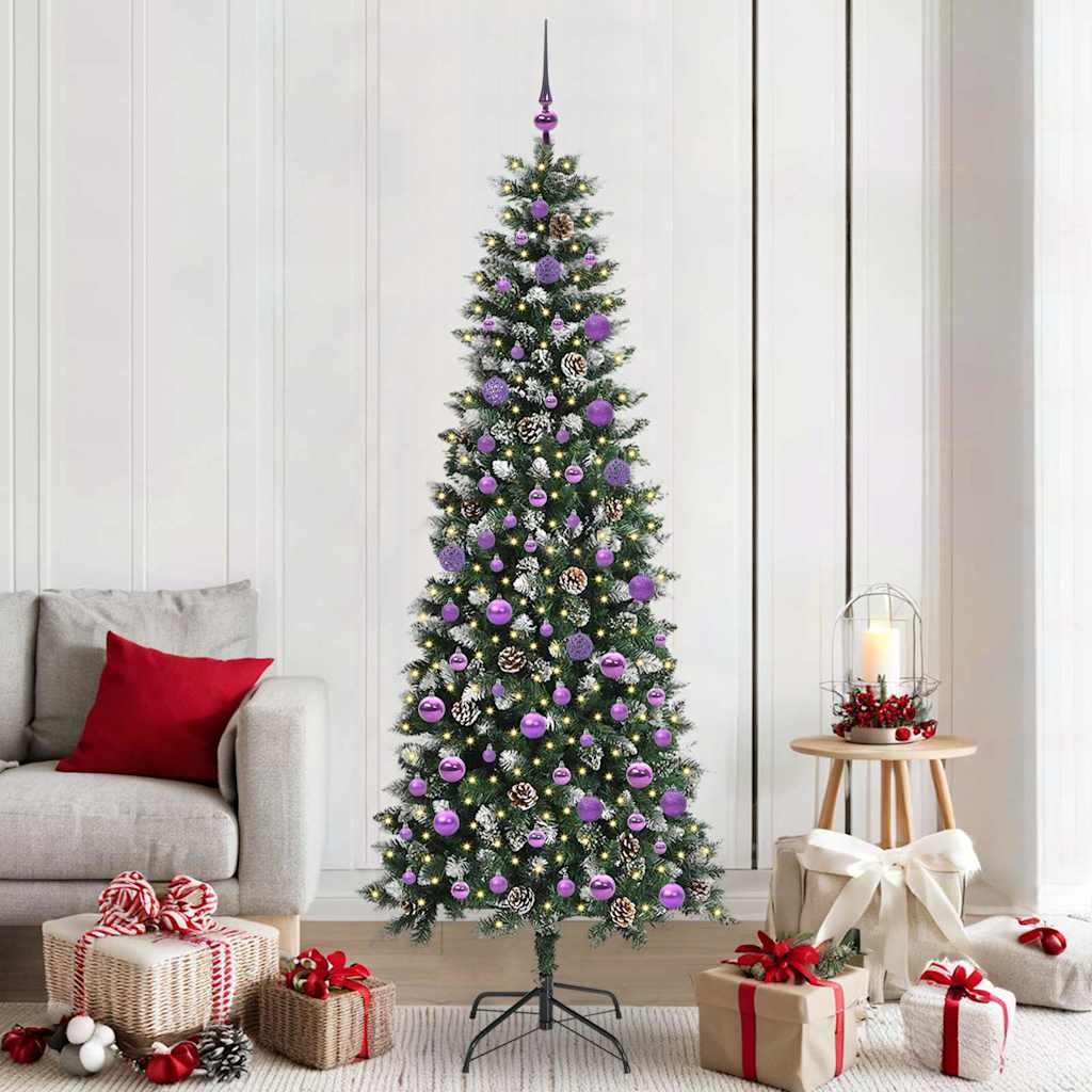 JUNG Vida Künstlicher Weihnachtsbaum mit 300 LEDs mit Ständer Grün 210 cm