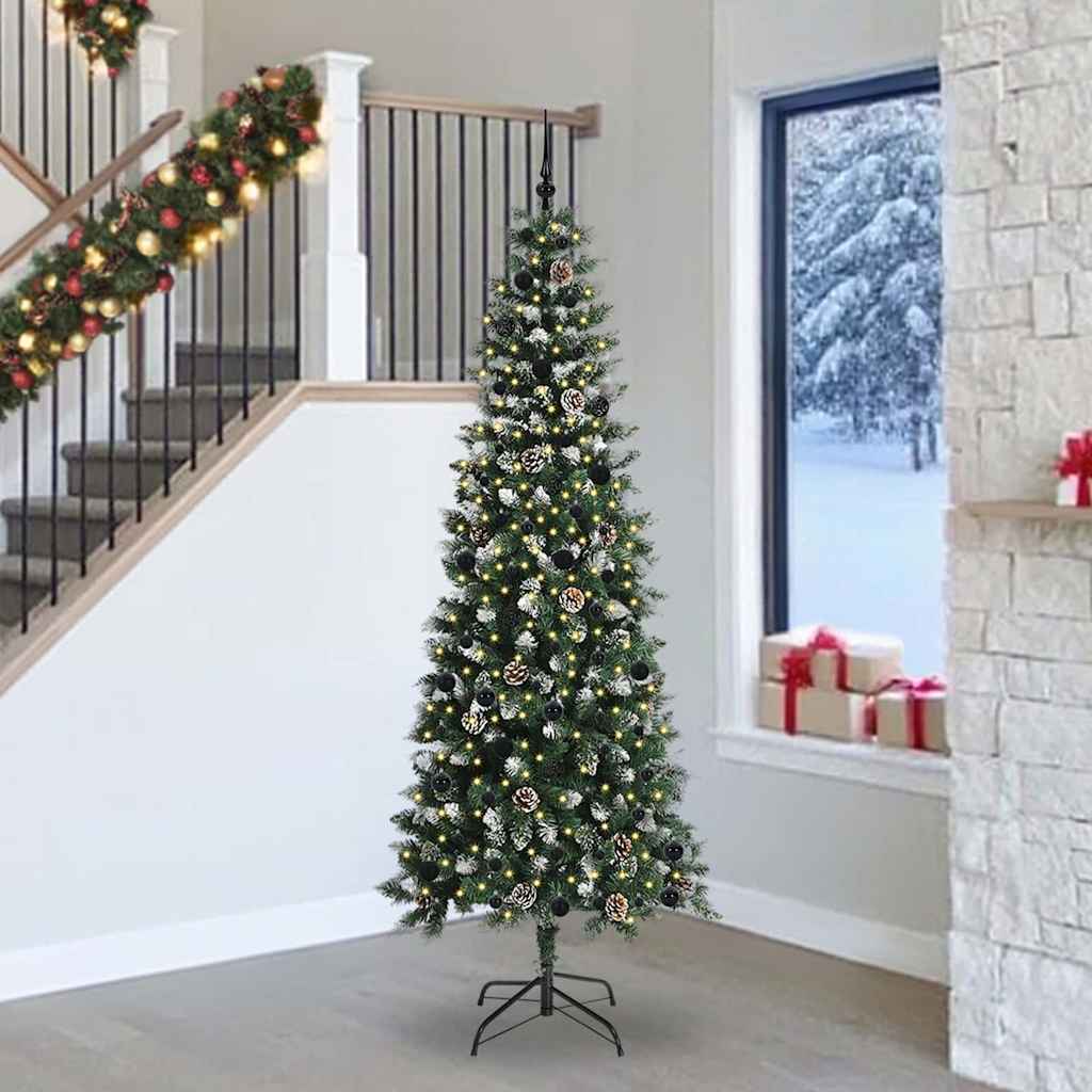 JUNG Vida Künstlicher Weihnachtsbaum mit 300 LEDs mit Ständer Grün 240 cm