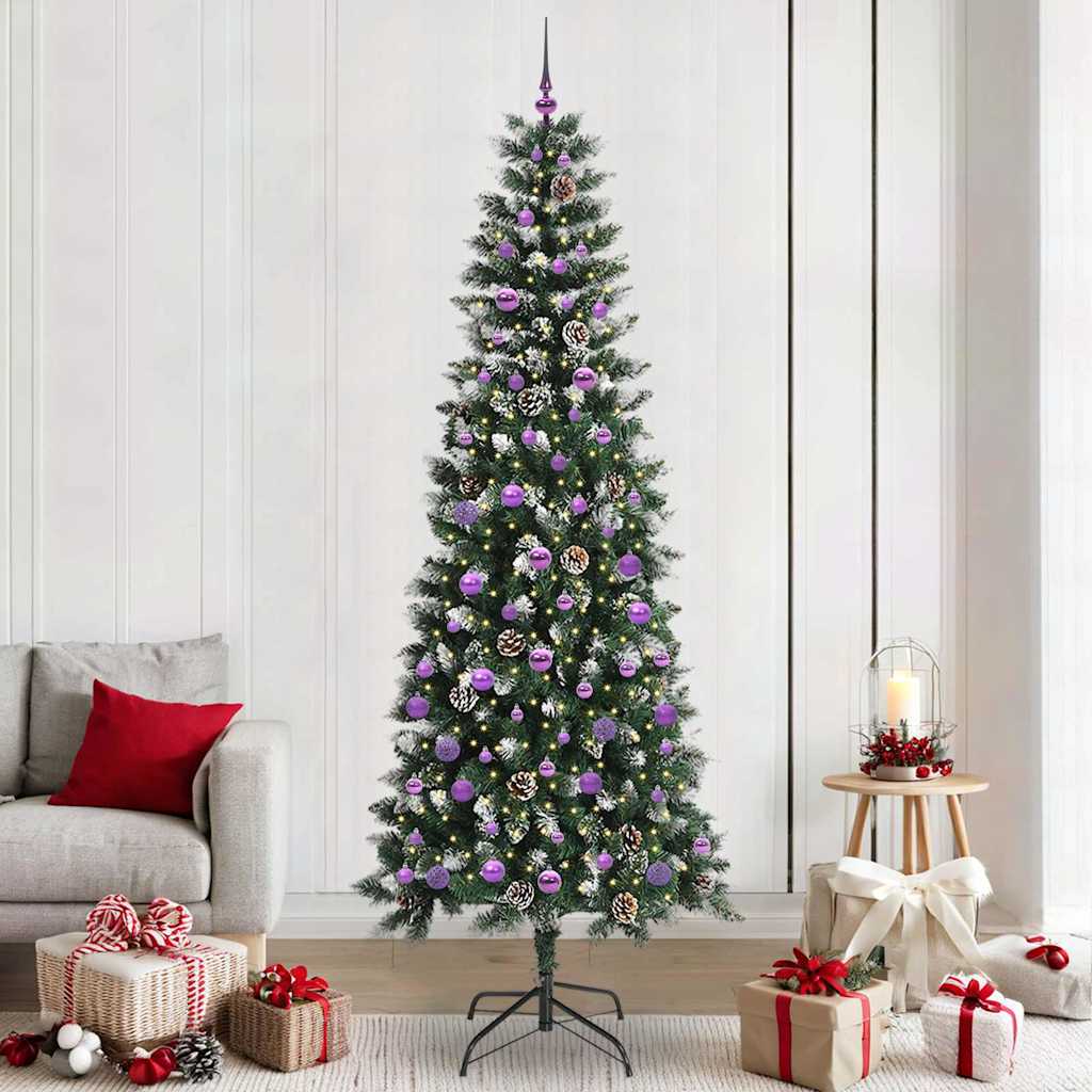 JUNG Vida Künstlicher Weihnachtsbaum mit 300 LEDs mit Ständer Grün 240 cm
