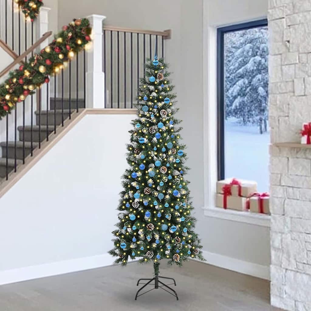 JUNG Vida Künstlicher Weihnachtsbaum mit 300 LEDs mit Ständer Grün 240 cm