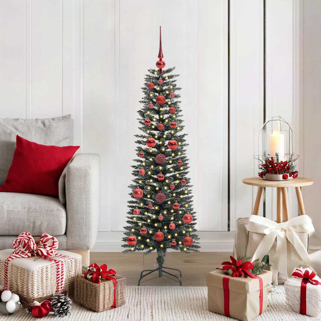 JUNG Vida Künstlicher Weihnachtsbaum mit 150 LEDs mit Ständer Grün 120 cm