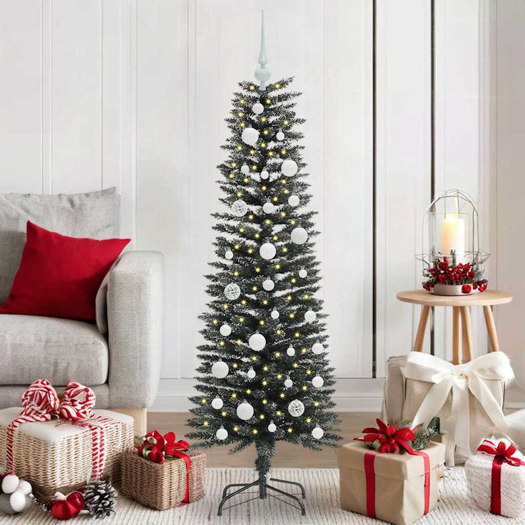 JUNG Vida Künstlicher Weihnachtsbaum mit 150 LEDs mit Ständer Grün 120 cm