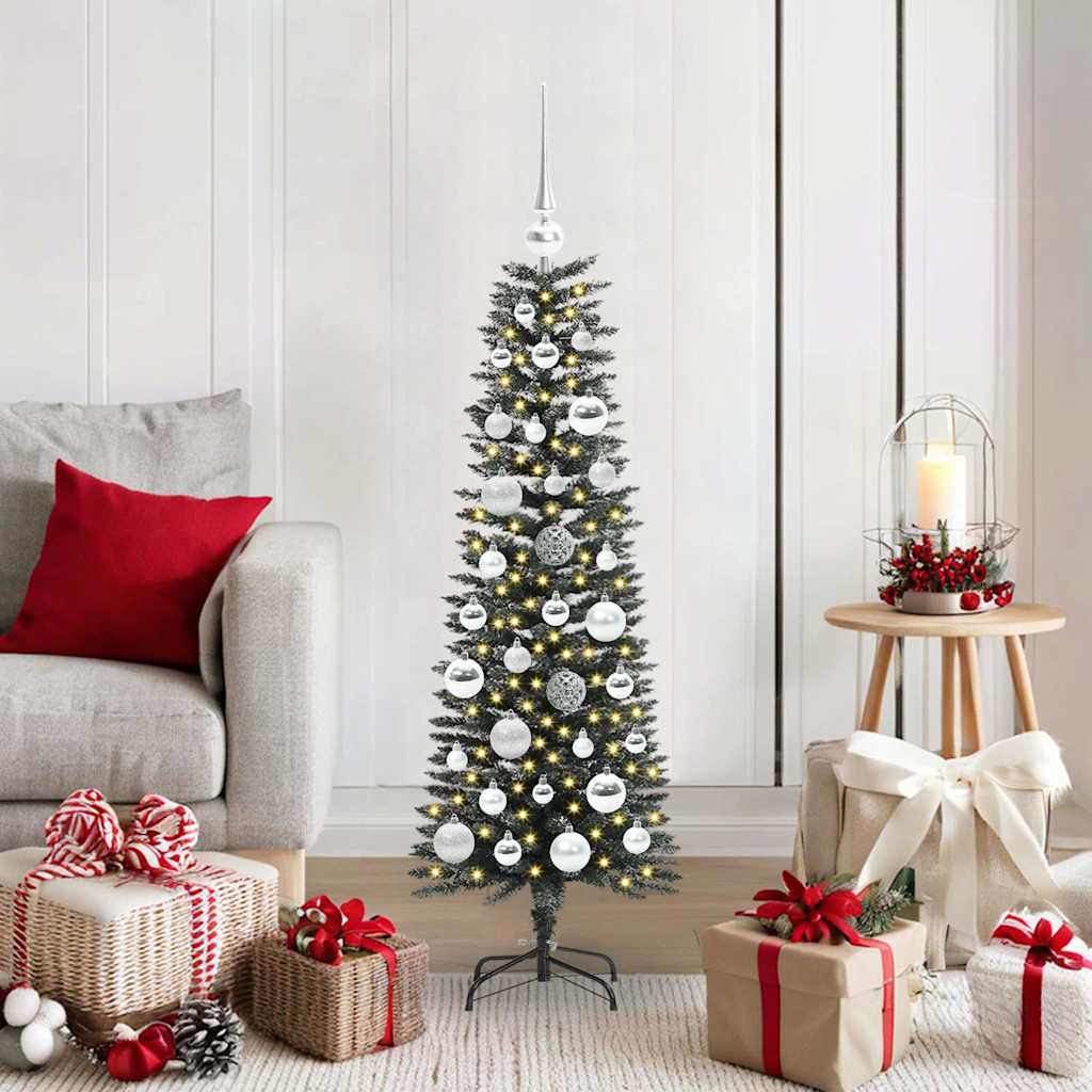 JUNG Vida Künstlicher Weihnachtsbaum mit 150 LEDs mit Ständer Grün 120 cm