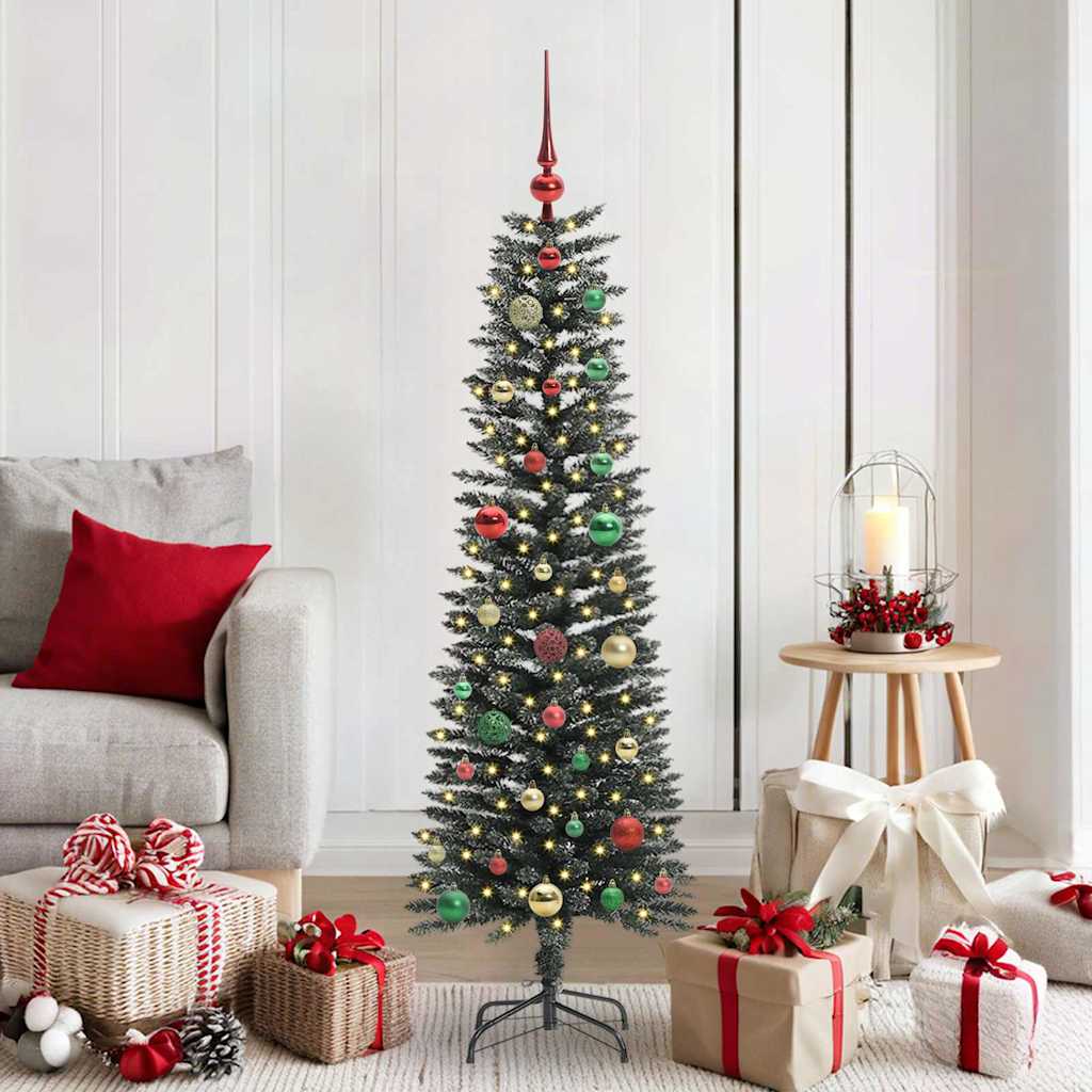 JUNG Vida Künstlicher Weihnachtsbaum mit 150 LEDs mit Ständer Grün 150 cm