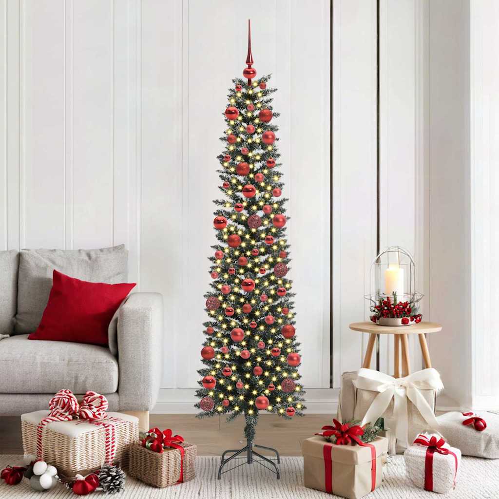 JUNG Vida Künstlicher Weihnachtsbaum mit 300 LEDs mit Ständer Grün 180 cm