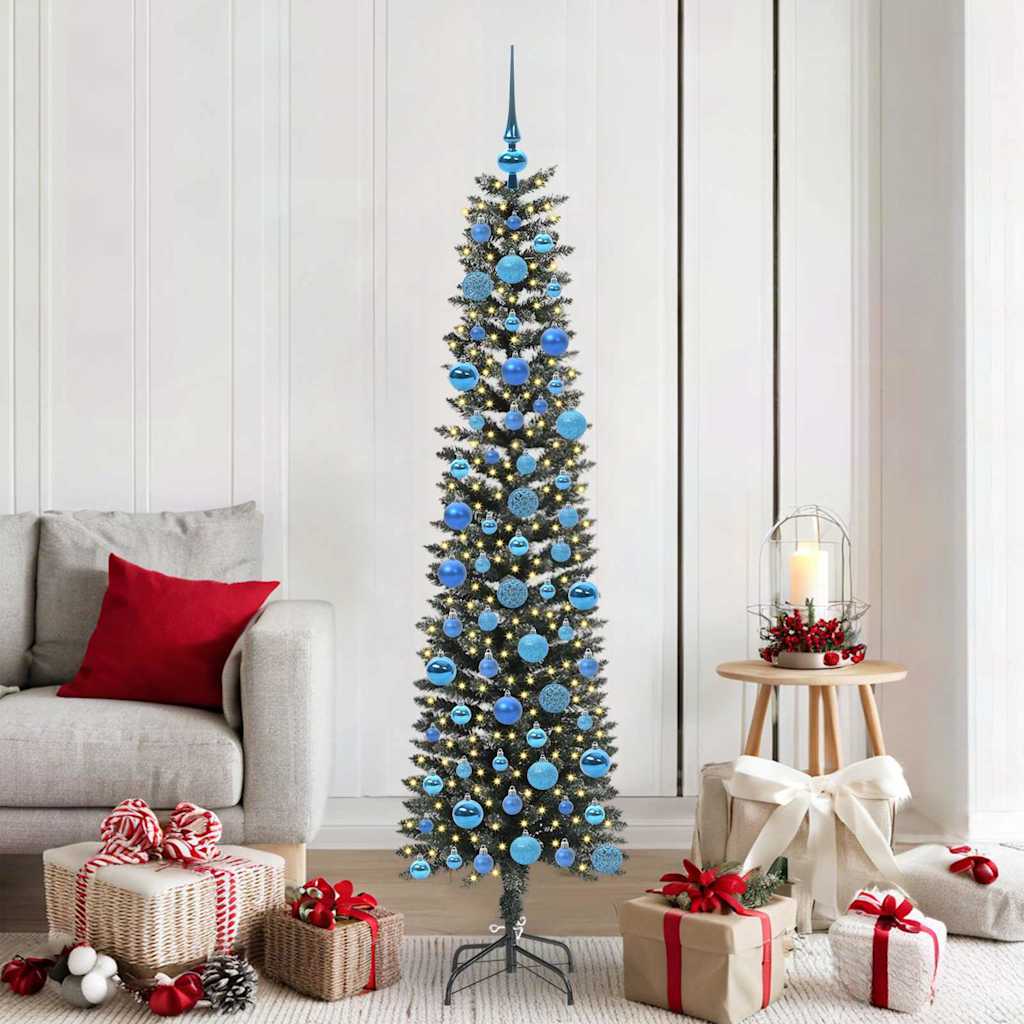 JUNG Vida Künstlicher Weihnachtsbaum mit 300 LEDs mit Ständer Grün 180 cm