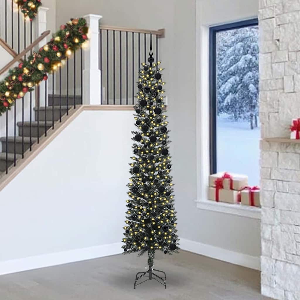 JUNG Vida Künstlicher Weihnachtsbaum mit 300 LEDs mit Ständer Grün 240 cm