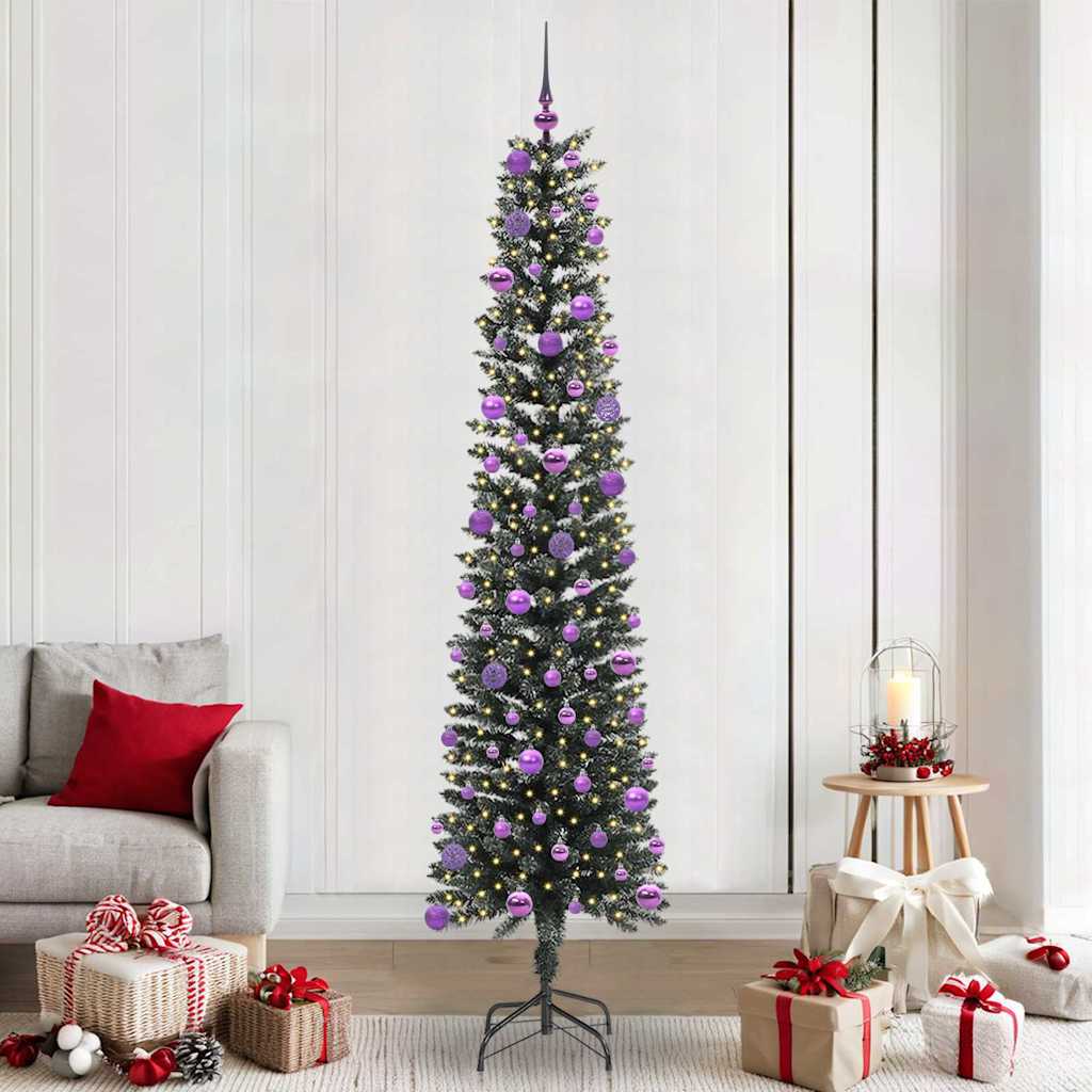 JUNG Vida Künstlicher Weihnachtsbaum mit 300 LEDs mit Ständer Grün 240 cm