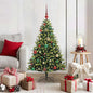 JUNG Vida Künstlicher geflammter Weihnachtsbaum 150 LEDs Grün 120 cm