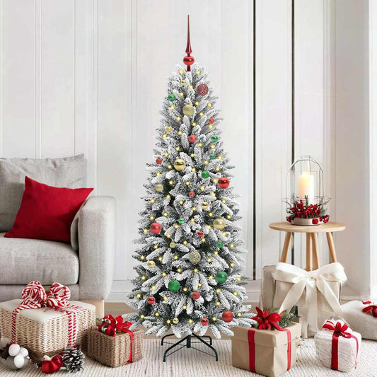 JUNG Vida Künstlicher Weihnachtsbaum mit 150 LEDs mit Ständer Weiß 150 cm