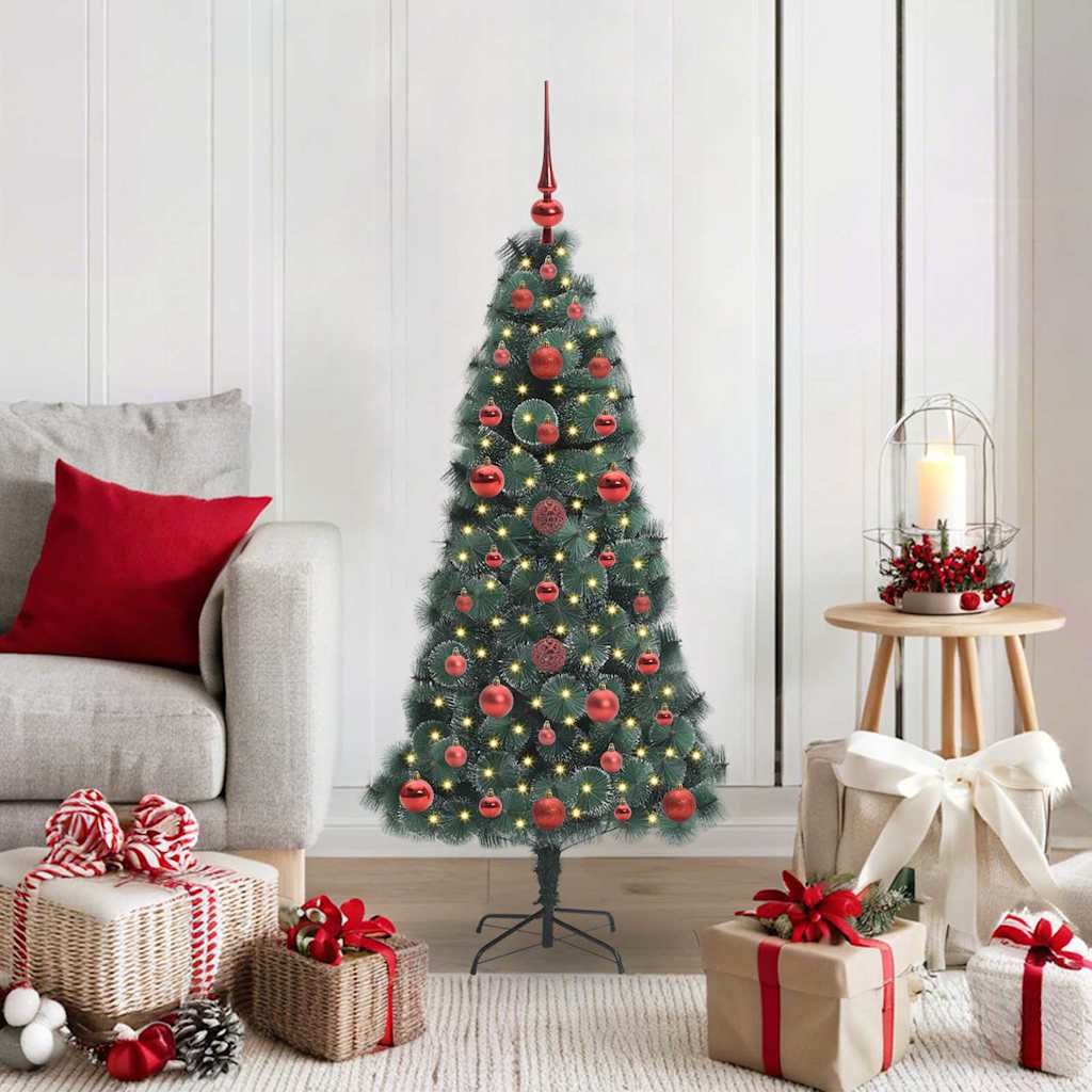 JUNG Vida Künstlicher vorbeleuchteter Weihnachtsbaum mit Kugelset 120 cm
