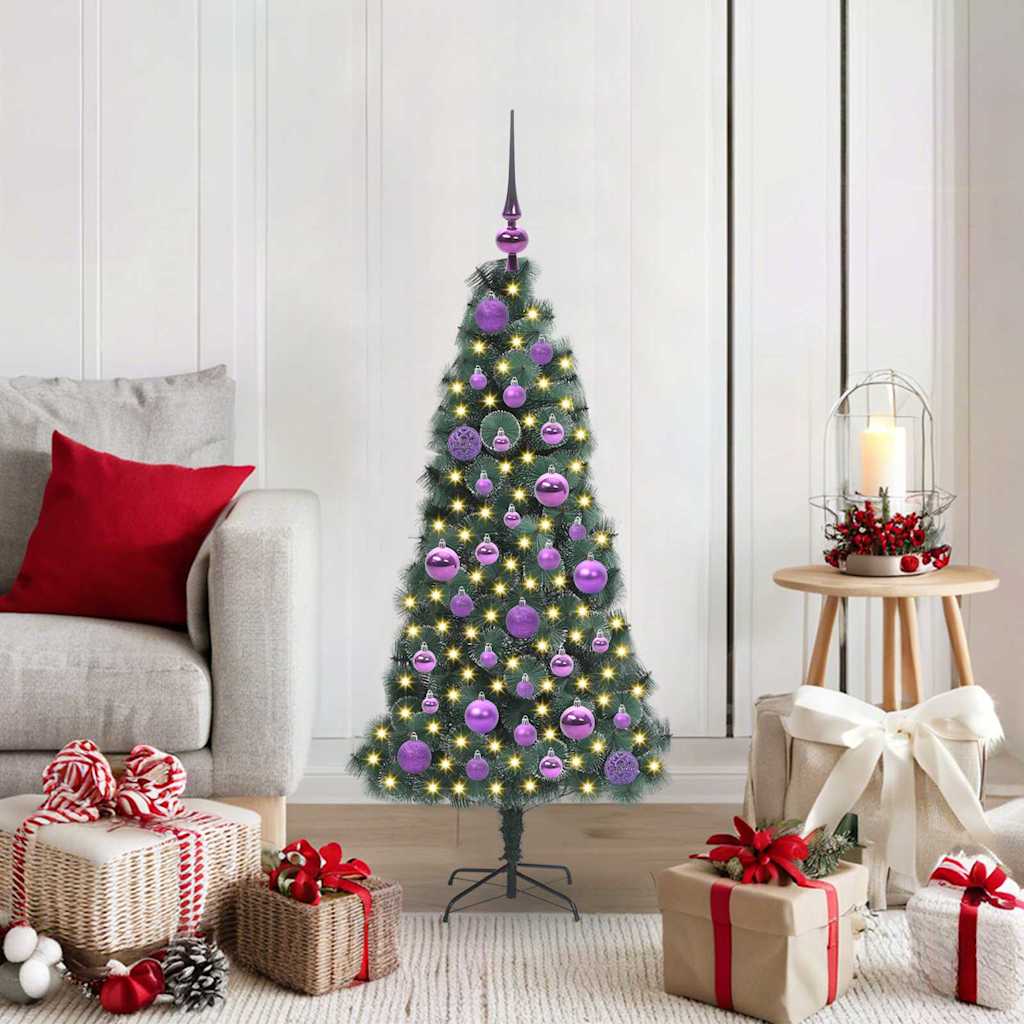 JUNG Vida Künstlicher vorbeleuchteter Weihnachtsbaum mit Kugelset 120 cm